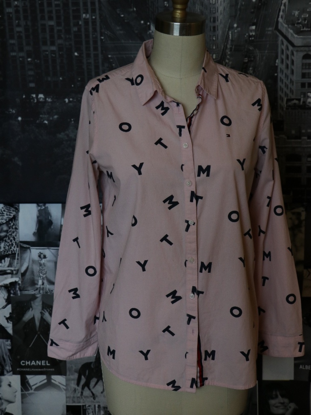 Lettered Pink Tommy Hilfiger Dress Shirt